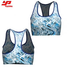 Gym sakura printing colorful sublimation sport bra yoga tank tops