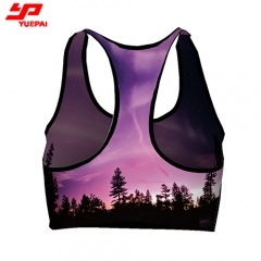 Gym sakura printing colorful sublimation sport bra yoga tank tops