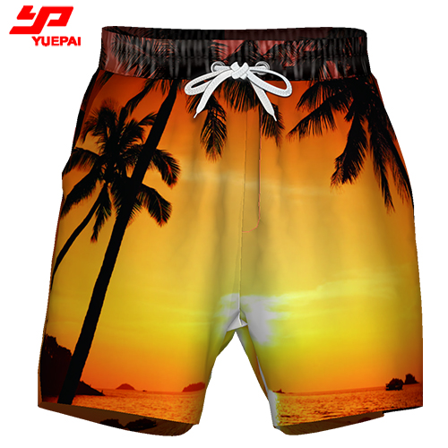 OEM sublimation printing mens swimwear beach board shorts