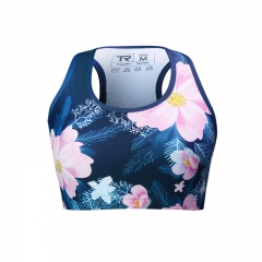 Gym sakura printing colorful sublimation sport bra yoga tank tops