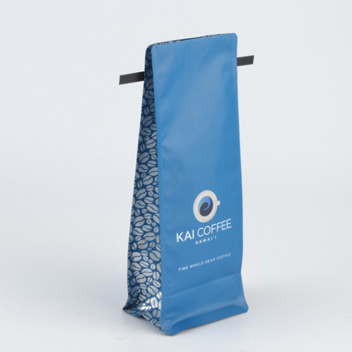 Wholesale stand up aluminum foil square bottom box pouch custom printing coffee bag with valve YAPACK