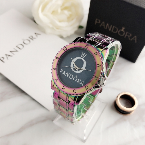 colorful pandor*a stainless steel watch