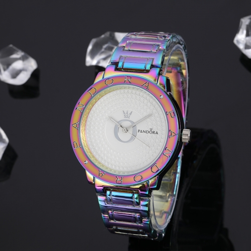 colorful pandor*a stainless steel watch