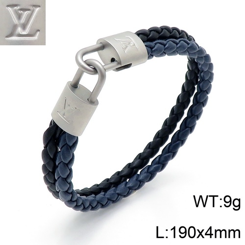 YA200703-LVSS013S-BB 316 stainless steel LV bracelet