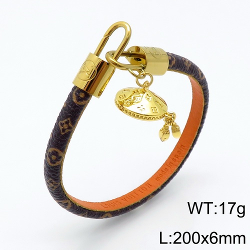 YA200703-LVSS020G-20cm 316 stainless steel LV bracelet