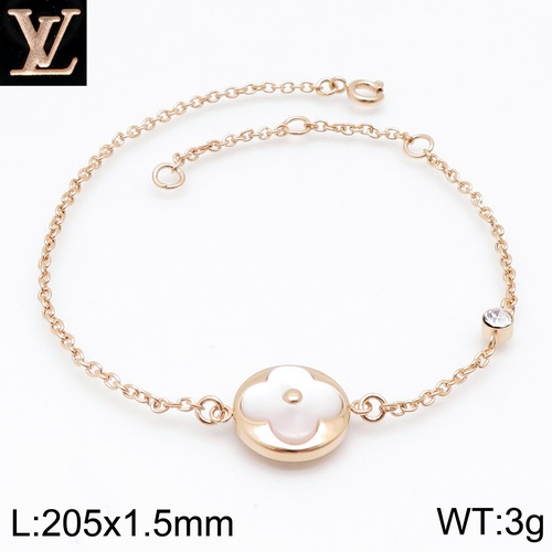 YA200703-LVSL008R 316 stainless steel LV bracelet