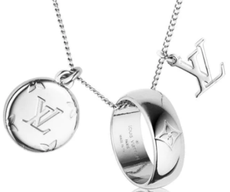 YA200703-LVXL002S 316 stainless steel LV necklace-20