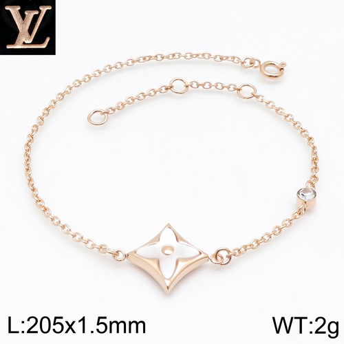 YA200703-LVSL007R 316 stainless steel LV bracelet