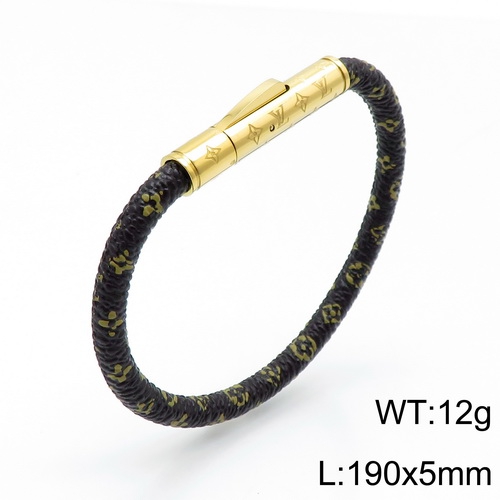YA200703-LVSS019GL 316 stainless steel LV bracelet