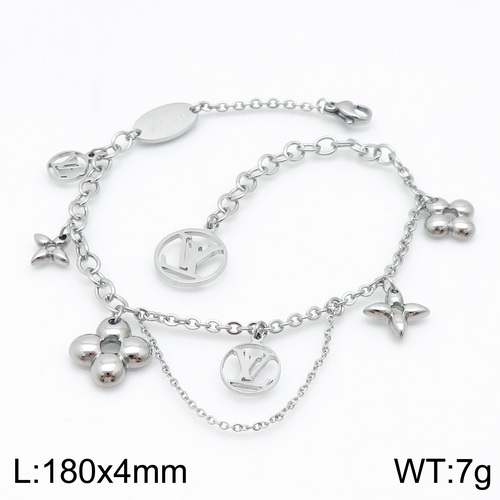 YA200703-LVSL006S 316 stainless steel LV bracelet