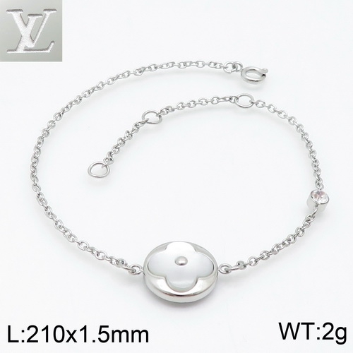 YA200703-LVSL008S 316 stainless steel LV bracelet