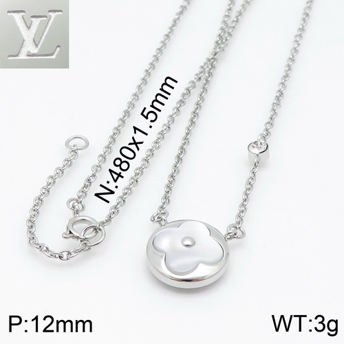 YA200703-LVXL004S 316 stainless steel LV necklace