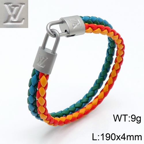 YA200703-LVSS013S-M 316 stainless steel LV bracelet