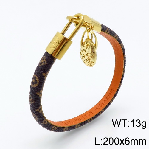 YA200703-LVSS021G-20cm 316 stainless steel LV bracelet