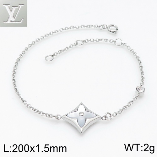 YA200703-LVSL007S 316 stainless steel LV bracelet