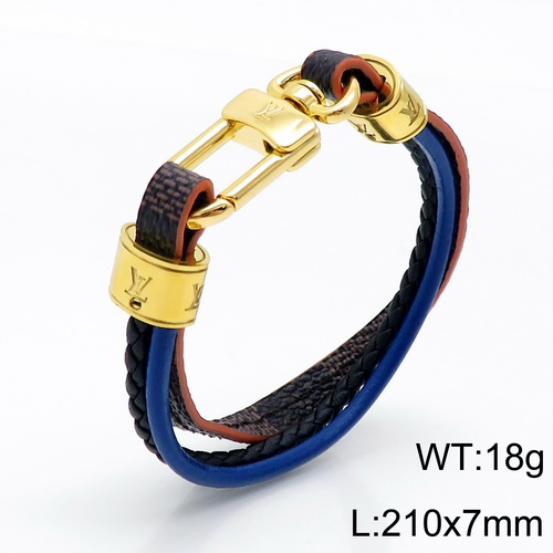 YA200703-LVSS012G-2 316 stainless steel LV bracelet