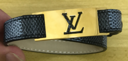 YA200703-LVSS017G-41cm 316 stainless steel LV bracelet