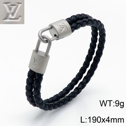 YA200703-LVSS013S-B 316 stainless steel LV bracelet