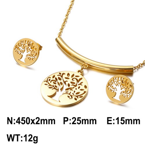 K20200807-KS114992-Z Stainless steel  necklace + earring
