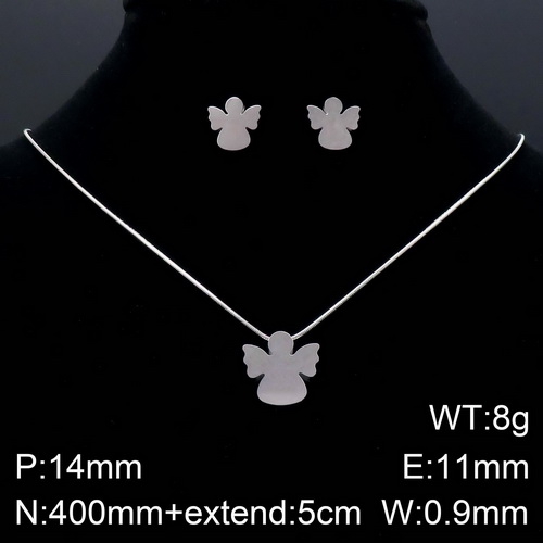 K20200807-KS130755-KFC Stainless steel  necklace + earring