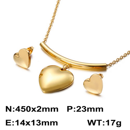 K20200807-KS114983-Z Stainless steel  necklace + earring