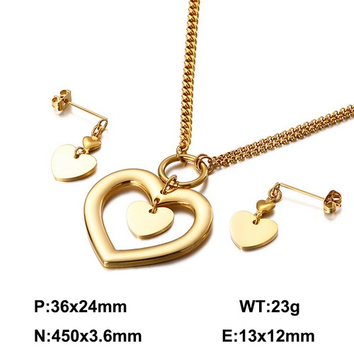 K20200807-KS115046-Z Stainless steel  necklace + earring
