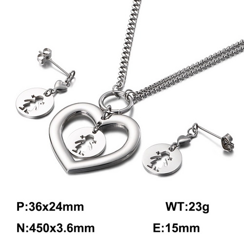 K20200807-KS115041-Z Stainless steel  necklace + earring
