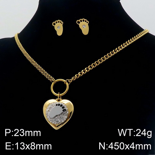 K20200807-KS132514-Z Stainless steel  necklace + earring