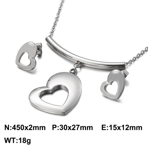 K20200807-KS114995-Z Stainless steel  necklace + earring