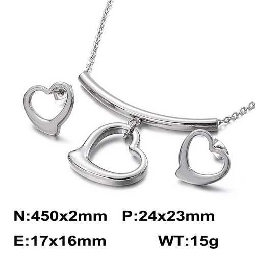 K20200807-KS114989-Z Stainless steel  necklace + earring