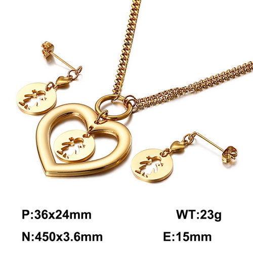 K20200807-KS115040-Z Stainless steel  necklace + earring