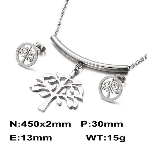 K20200807-KS114987-Z Stainless steel  necklace + earring