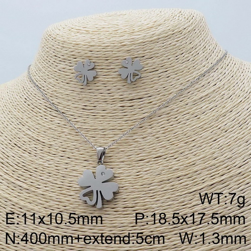 K20200807-KS133465-KFC   Stainless steel  necklace + earring