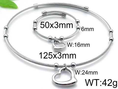 K20200807-KS90175-Z Stainless steel  necklace + bangle