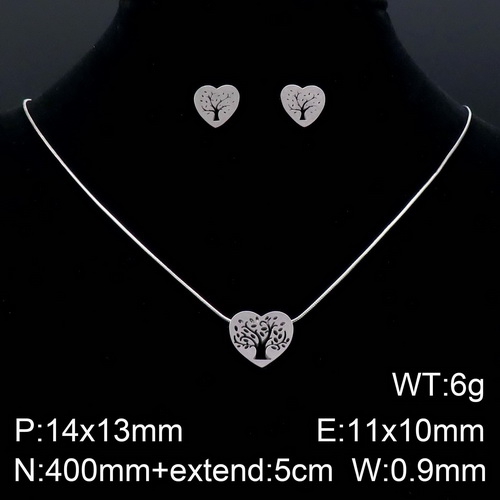 K20200807-KS130756-KFC Stainless steel  necklace + earring