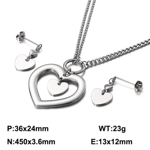 K20200807-KS115047-Z Stainless steel  necklace + earring
