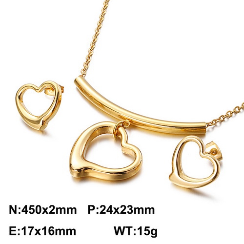 K20200807-KS114990-Z Stainless steel  necklace + earring