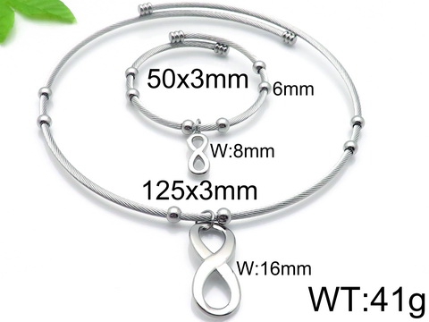 K20200807-KS90176-Z Stainless steel  necklace + bangle