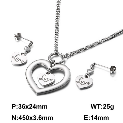 K20200807-KS115045-Z Stainless steel  necklace + earring