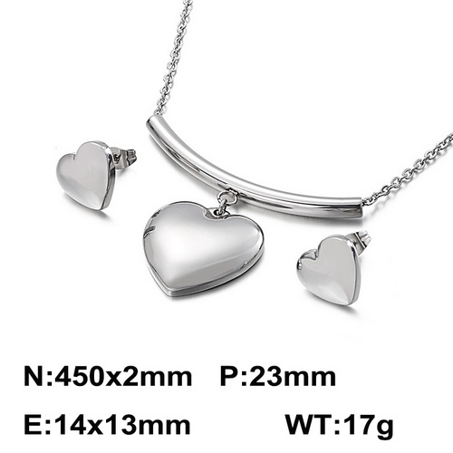 K20200807-KS114984-Z Stainless steel  necklace + earring