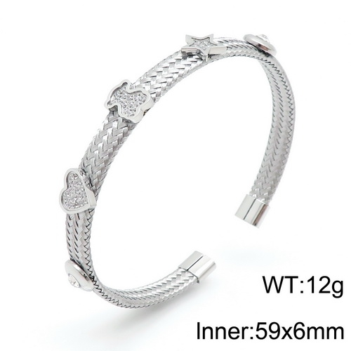 Stainless steel TOU*S Bangle D200826-SL-091S