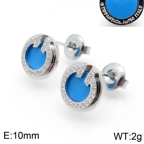 Stainless steel 1cm Tiffan*y Earring DY201007-TED003S