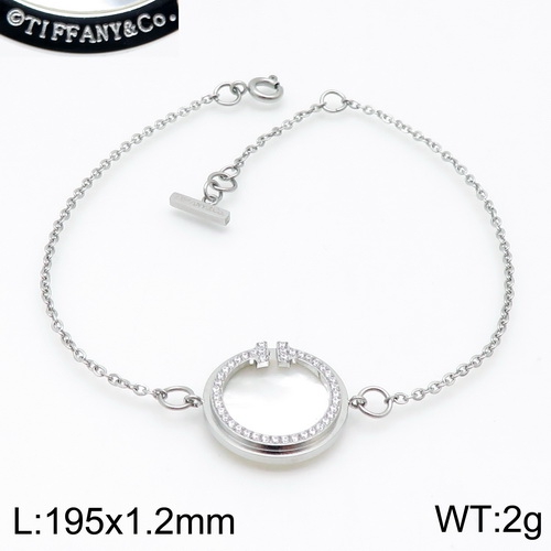 Stainless steel Tiffan*y 18cm bracelet DY201007-TSL003S
