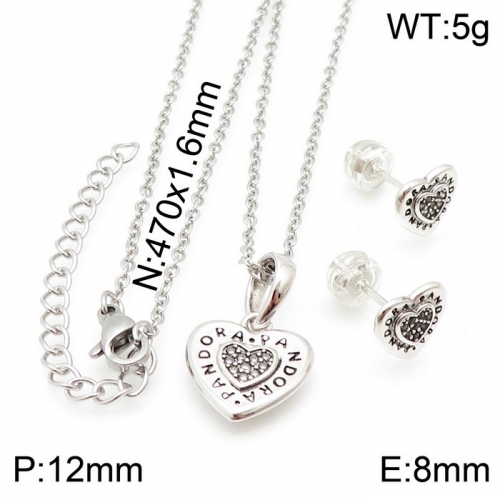 Stainless steel Pandor*a jewelry set TZ-153S-29