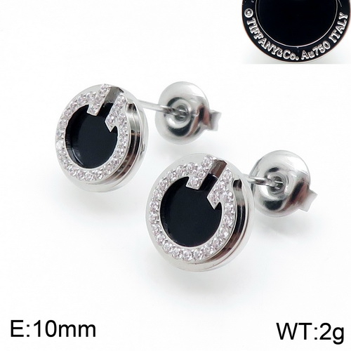 Stainless steel 1cm Tiffan*y Earring DY201007-TED004R