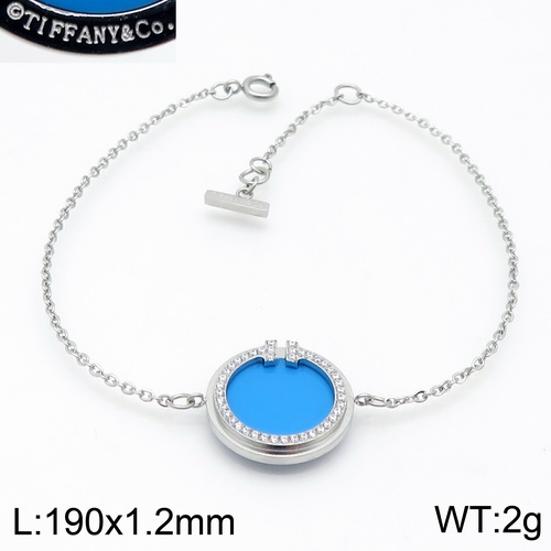 Stainless steel Tiffan*y 18cm bracelet DY201007-TSL006S