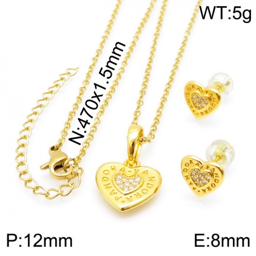 Stainless steel Pandor*a jewelry set TZ-153G
