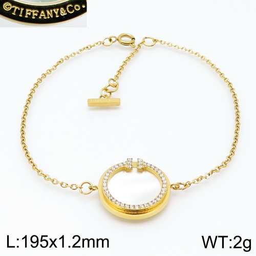 Stainless steel Tiffan*y 18cm bracelet DY201007-TSL003G