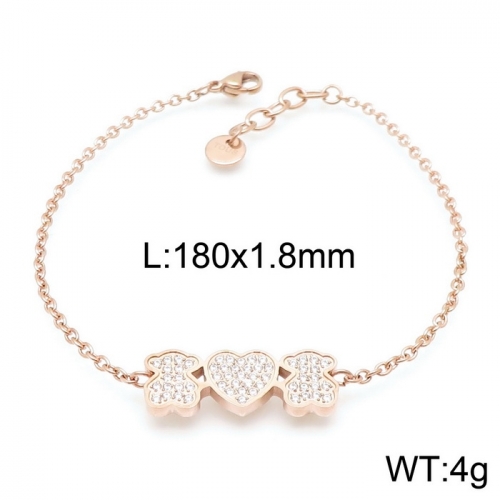 Stainless Steel Tou*s  Bracelet D201020-SL-101R