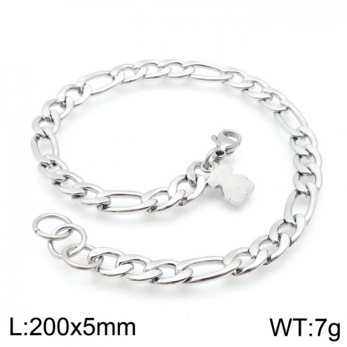 Stainless Steel Tou*s  Bracelet D201020-SL-102S